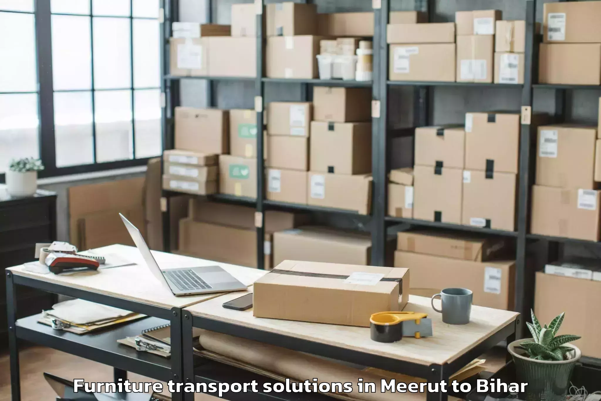 Book Meerut to Bhorey Furniture Transport Solutions Online